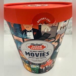 Ridley’s 1000 pc Jigsaw Puzzle - 50 Must-Watch Movies Bucket List Puzzle NEW